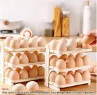Plastic 3 Layer 24 Grid Egg Holder Rack 
