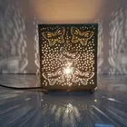 Metal Decorative Electric Moroccan-Style Oil Burner with Oil 