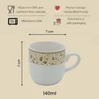 Ceramic Tea & Coffee Cup, White, Pack of 6 