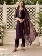 Floral Embroidered Chanderi Cotton Kurti for Women 