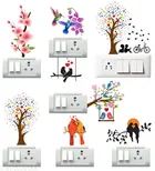 PVC Switch Board Stickers (Multicolor, 33x48 cm) (Pack of 8)