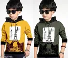 Cotton Blend Round Neck Hoodies for Boys 