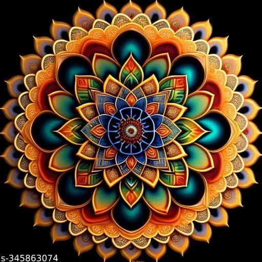 Combo of Rangoli Sticker (31x31 cm) & 3 Pcs Switch Board Stickers (Multicolor, Set of 2)