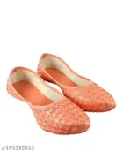 Juttis for Women (Peach, 4)