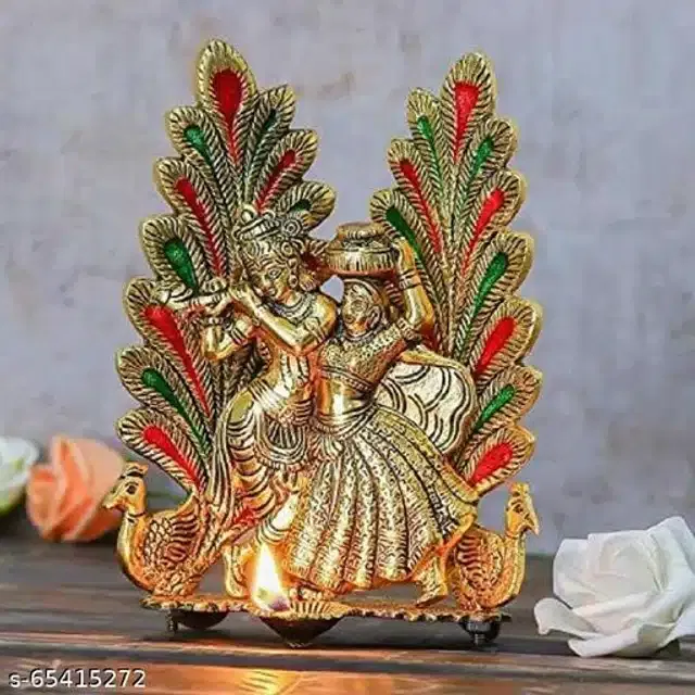 Radhe Krishna Idol (Gold)