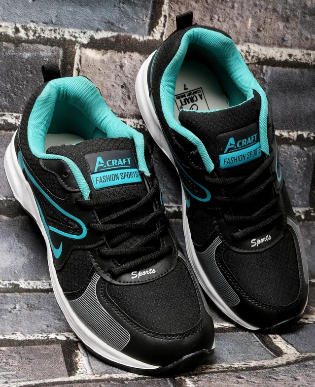 Sports Shoes for Men (Black, 10)