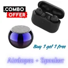 Wireless Bluetooth Speaker + Earbuds With Charging Case, 5.4 Bluetooth Version ,BLACK, 