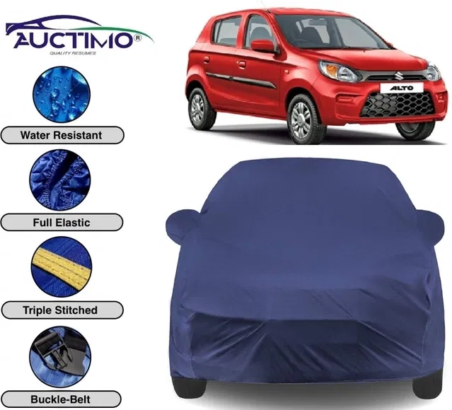 Immutable Car Cover For Maruti Suzuki Alto 800 With Mirror Pockets (Blue) (Pack Of 1)