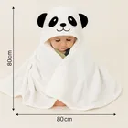 Brandon Baby Hood Towel Panda White 80x80 cm