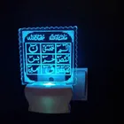 Afast 3D Illusion Night Light, Islamic Allah Design, Green, Acrylic Material, Modern Style 