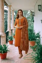 Floral Embroidered Chanderi Cotton Kurti for Women 