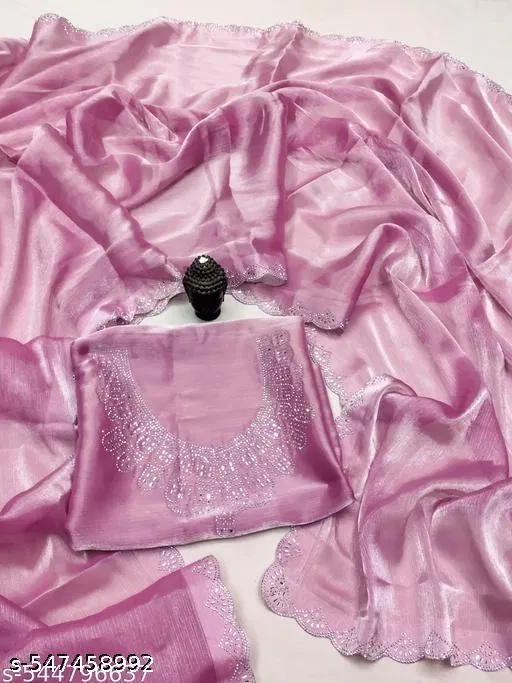 JImmy Choo Saree for Women, Pink (5.5 M)