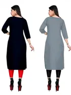 Crepe Solid Kurtis for Women 