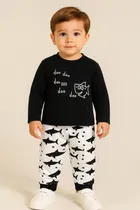 Hoisery Printed Clothing Set for Boys 