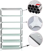 Portable 6 Layer PVC Pipe Shoe Rack 