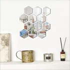 Acrylic Hexagon Shaped Wall Mirror Stickers 