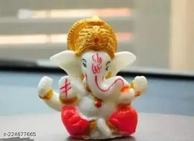 God Ganeshji Car Dashboard Idol (Multicolor)
