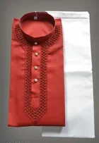 Cotton Blend Kurta with Pyjama Set for Men 
