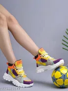 Shoetopia Colorblocked Synthetic Sneakers for Girls 