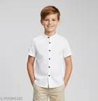 Solid Cotton Blend Short Sleeve Polo for Boys 
