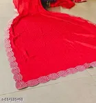 Georgette Saree for Women, Red 