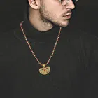 Gold Plated Kaju Mahakal 5 Mukhi Rudraksha Mala 