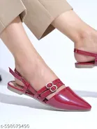 Solid Patent Leather Comfort Pointed Toe Ballerinas 