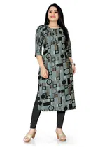 A-Line Crepe Kurti for Women 