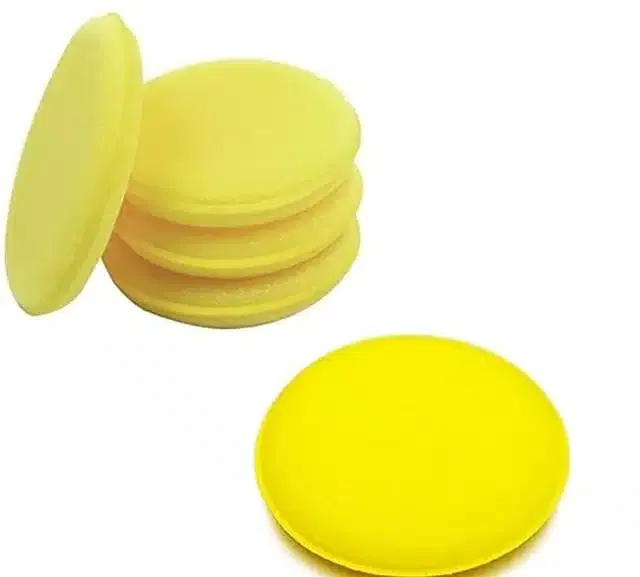 Durable Car Cleaning Sponge (Yellow, Pack of 5)