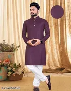Striped Mandarin Neck Kurta for Men 