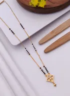Alloy Gold Plated Mangalsutra for Women, Gold
