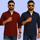 Polycotton Solid Shirts for Men, Multicolor 