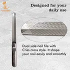 Majestique Stainless Steel Nail File Smooth Filing of Nails and Dead Skin Nail Files 