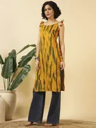 Tie Up Poly Crepe Kurti for Women 