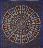 Sanganeri Jaipuri Traditional Printed Double Bed Sheet with 2 Pillow Covers 