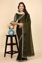 Chiffon Woven Design Saree for Women 