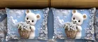 Premium 7D Cute Teddy Printed Bedsheet 90x100in