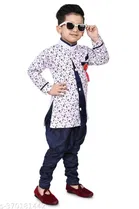 Cotton Blend Sherwani for Boys 