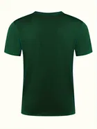 Polyester Printed Half Sleeves T-Shirts For Men, Green 