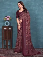 Georgette Printed Saree for Women 