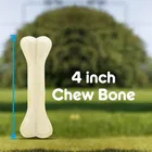Purepet Pressed Chew Bones, Dog Treats, 10.16 cm - Pack of 4 Bones