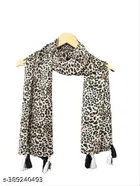 Poly Chiffon Printed Scarves for Women, Multicolor, Pack of 2