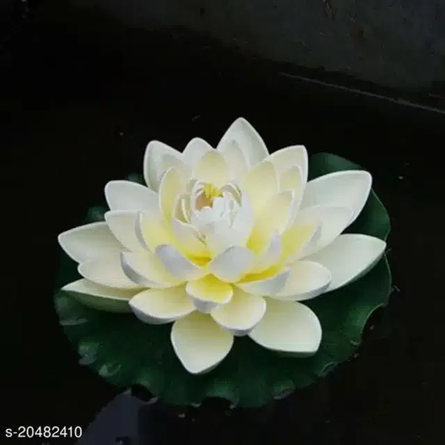 Polyester Artificial Lotus Flower (Cream)