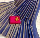 Polyester Solid Saree for Women 