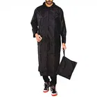 Solid Overcoat with Hoods and Side Pocket Raincoat for Men 