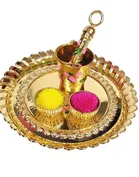 Radha Krishna Printed Bucket Pickari – For Laddu Gopal Ji Holi Celebration