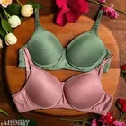 Cotton Solid Bra for Women & Girls, Multicolour, Pack of 3 