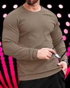 Round Neck Solid T-Shirt for Men 