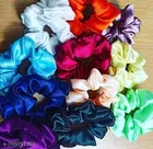 Multicolor Silk Scrunchies for Women, Pack of 12 