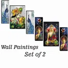 MDF 2 Pcs Designer Wall Painting for Home & Office 